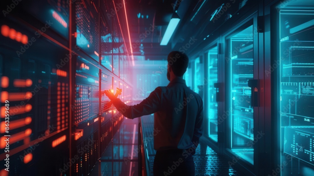 IT Professional Updating Software System. Technology Maintenance Concept IT Professional Updating Software System. Technology Maintenance Concept