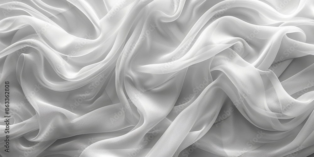 Fototapeta premium silk white folds Elegant material fold smooth soft softness wave sensual sexual abstract background textile clothing drape calm wrinkle fabric macro dress affectionate texture colours 