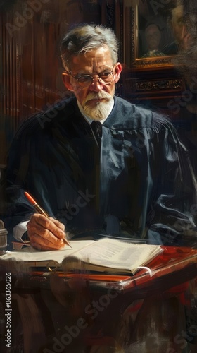 Diligent Judiciary. Legal professionalism concept