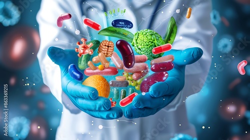 Microbiome analysis guiding personalized dietary recommendations for gut health exhaustive visual investigation of microbiomebased medicine in future healthcare photo