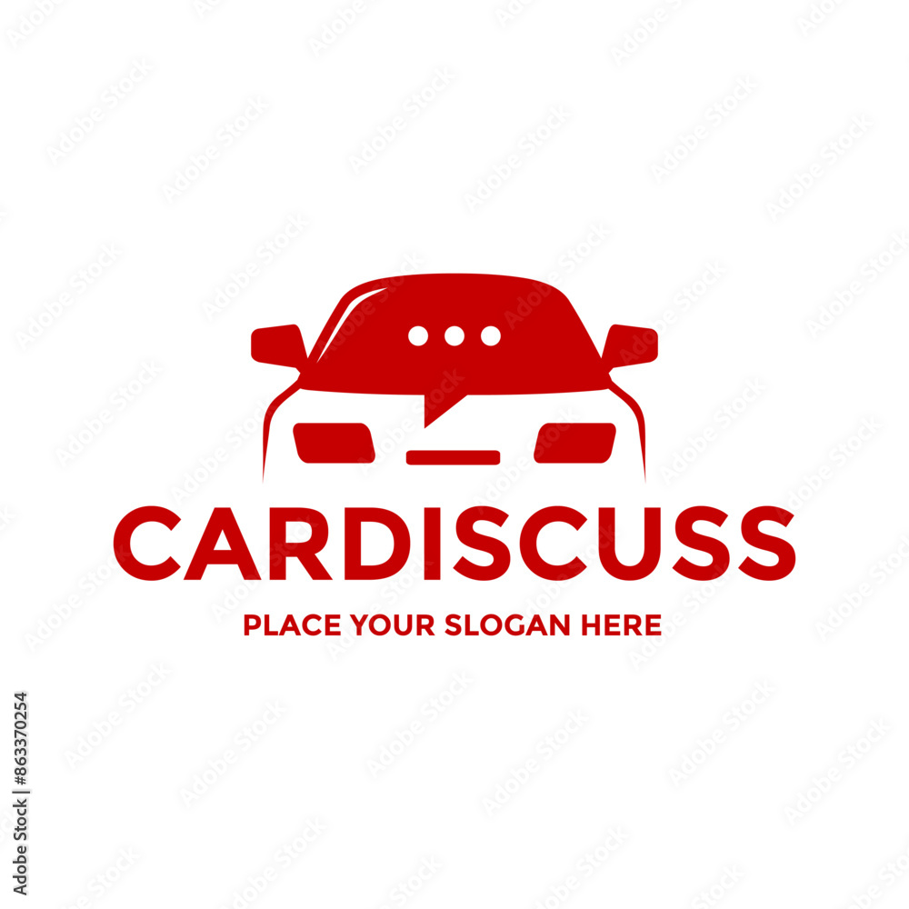 Car discuss vector logo template. This design use car and chat symbol. Suitable for communication, automotive. Car discuss vector logo template. This design use car and chat symbol. Suitable for communication, automotive.