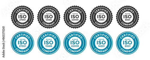 Certified company vector logo template. This design suitable for stamp, label of certivicate.