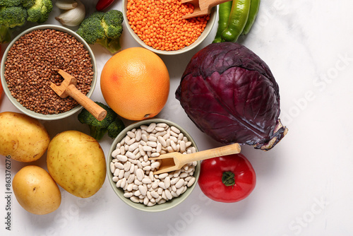 Healthy food ingredients wi...