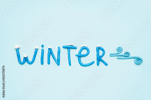Word WINTER made of play do...