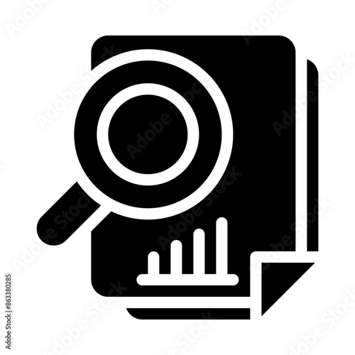 data analysis glyph icon