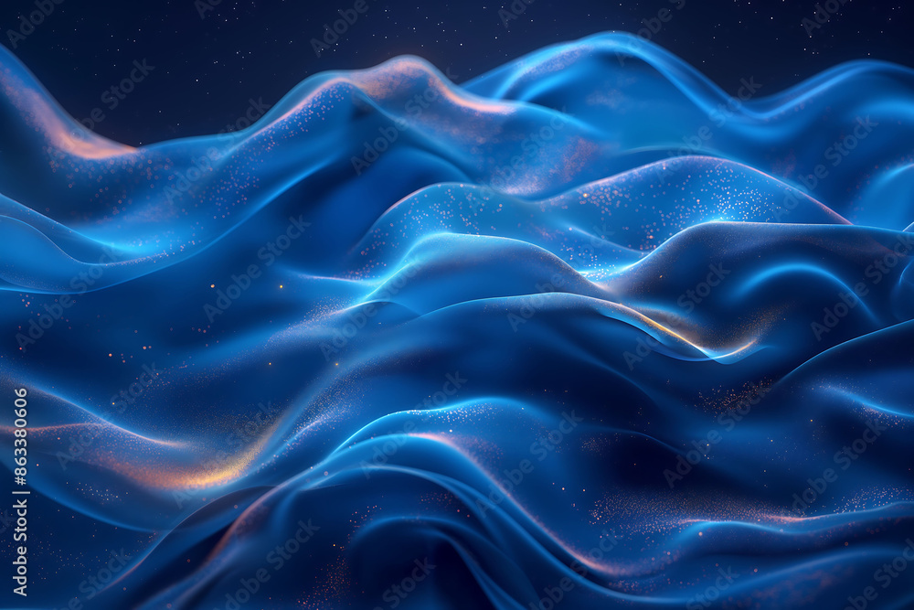 abstract background, of a curve, as if it were a crumpled sheet, on a blue background abstract background, of a curve, as if it were a crumpled sheet, on a blue background