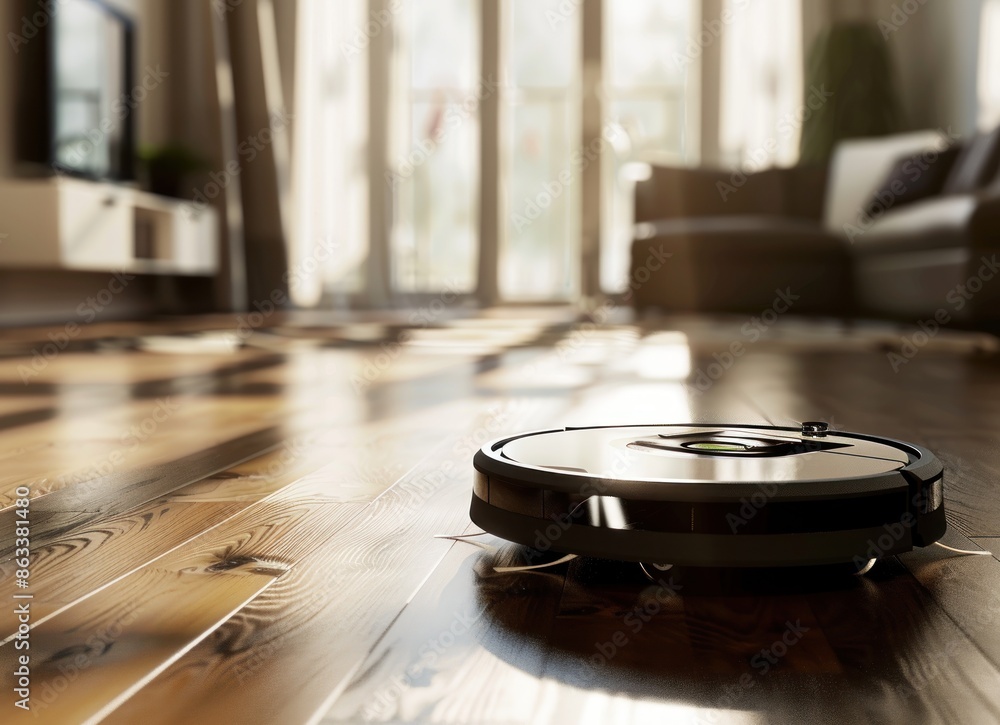 Robot Vacuum Cleaning a Hardwood Floor Robot Vacuum Cleaning a Hardwood Floor