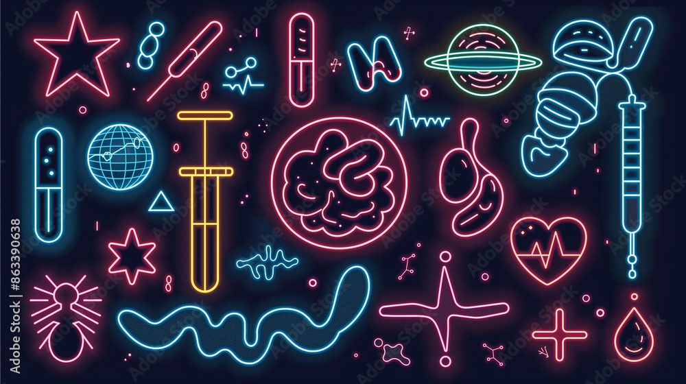 Fototapeta premium icons set for medical