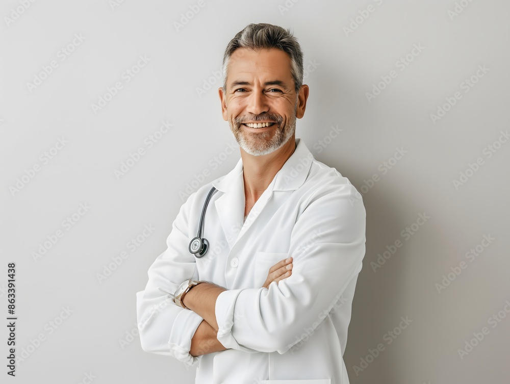 Ophthalmologist, male white, white doctor's clothing, smile,Top notch technology,the upper part of the body,Flat clothes, authority Ophthalmologist, male white, white doctor's clothing, smile,Top notch technology,the upper part of the body,Flat clothes, authority