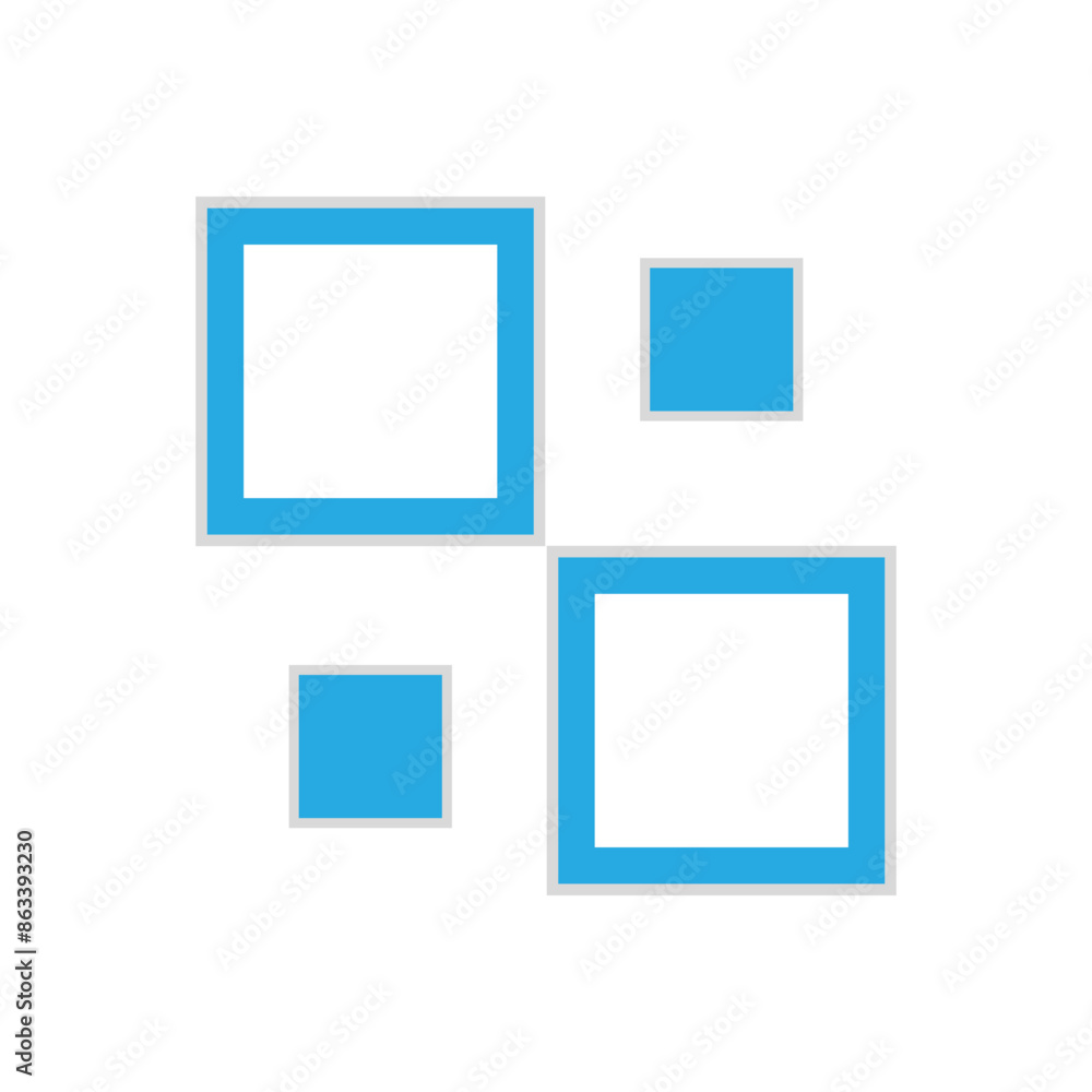 Abstract Geometric Element. Isolated on White Background. Vector Illustration. Abstract Geometric Element. Isolated on White Background. Vector Illustration.