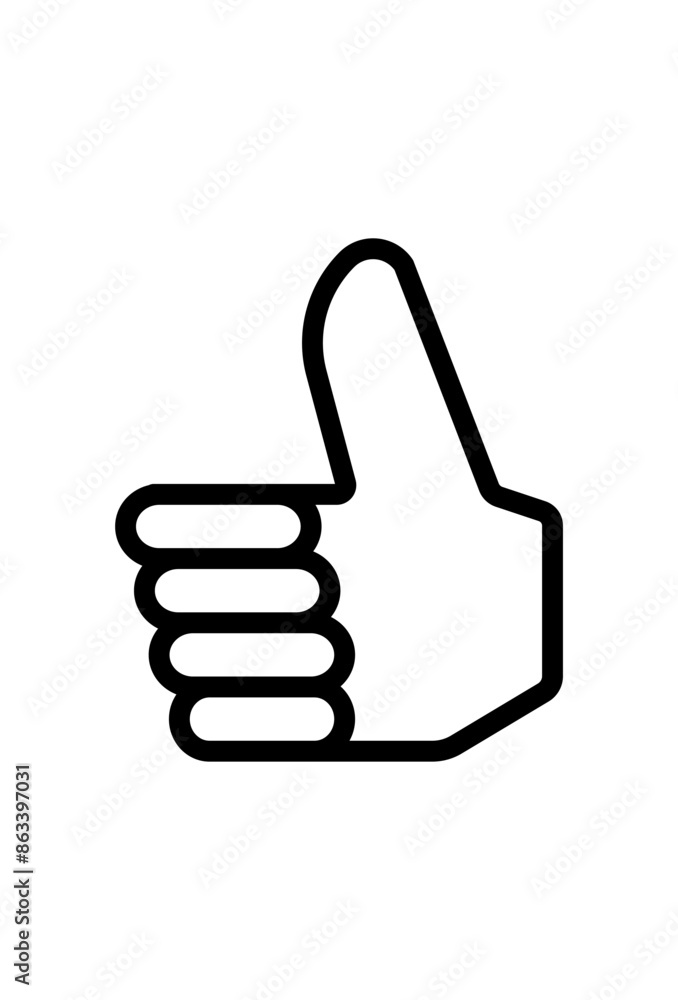 vector hand like. thumbs up line art symbol vector hand like. thumbs up line art symbol