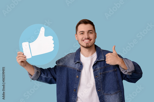 Handsome young happy man wi...