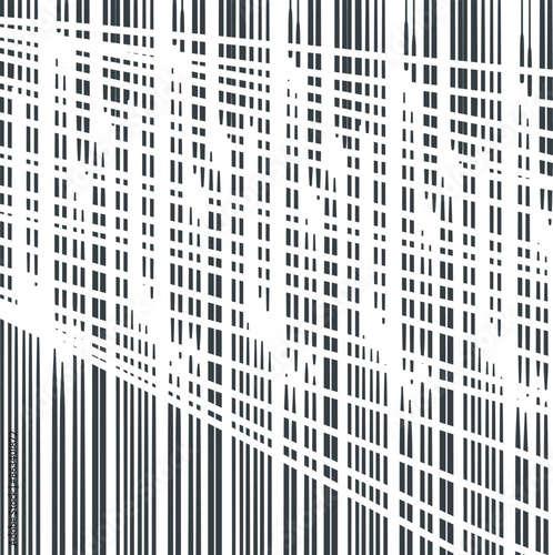 Texture with vertical stripes and cut lines in a distant or tapering perspective.