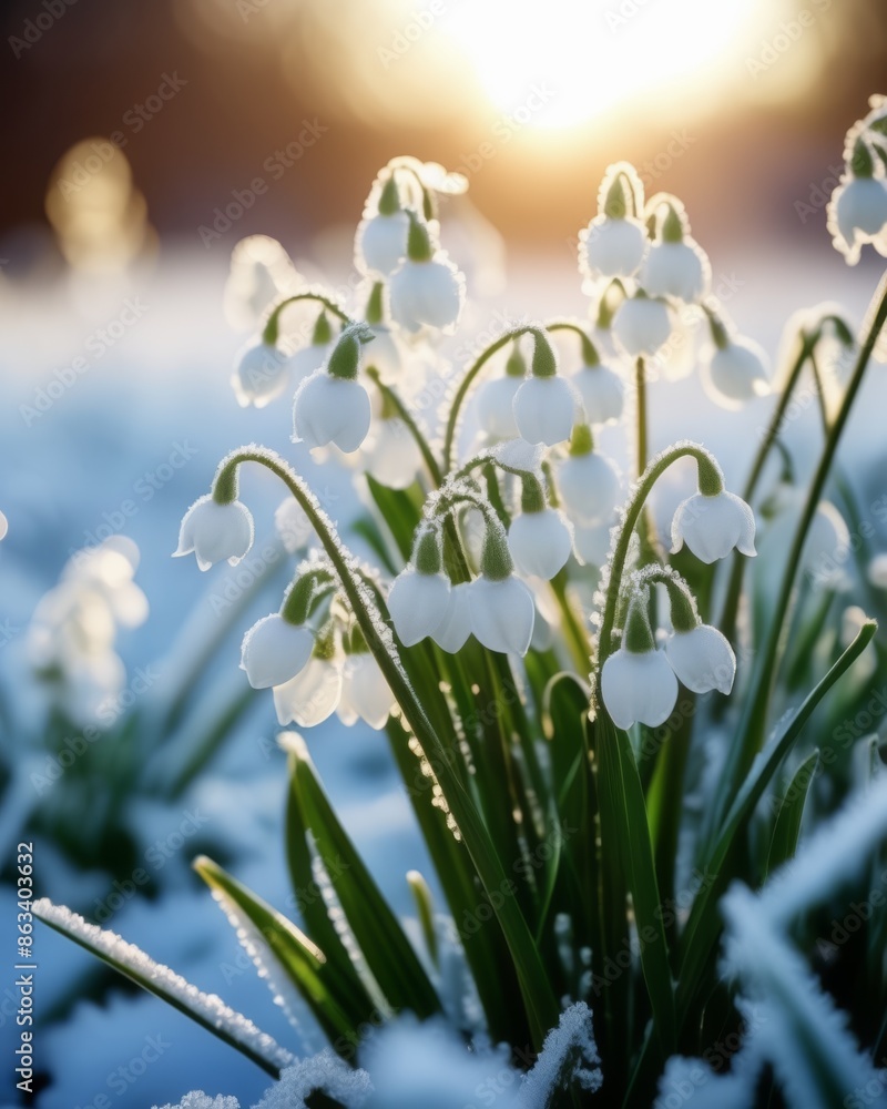 Fototapeta premium Frosted Bloom Splendor