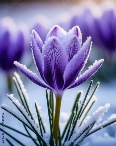 Snowy Crocus Delight photo