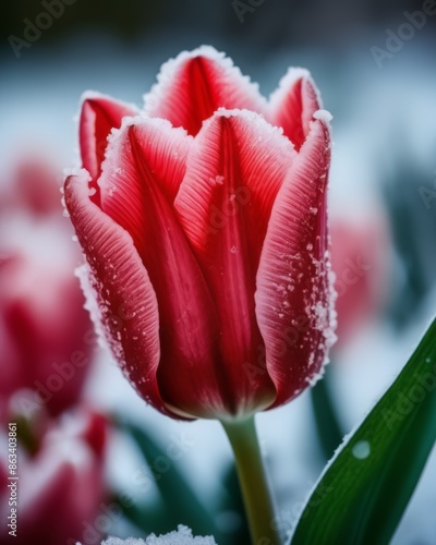 Serene Red Tulip photo