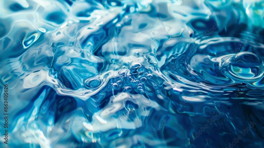 Abstract Blue Water Texture Generative AI Abstract Blue Water Texture Generative AI