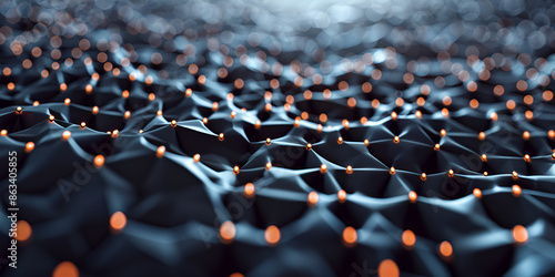 Detailed Visualization of a Graphene Surface with Nanoparticles Highlighting Advanced Material Science and Nanotechnology
High-Tech Illustration of Graphene Nanostructure Emphasizing
