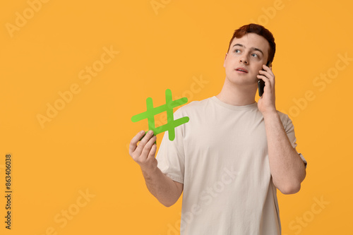 Handsome young man with has...