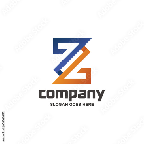 Free Download Letter z line logo vector - GFXLoad