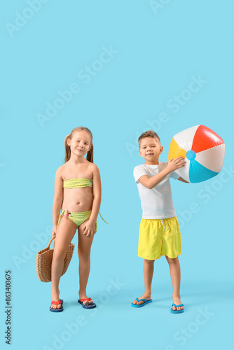Cute little children with w...