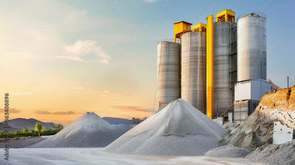 Obraz premium Sand destined for cement manufacturing in a quarry