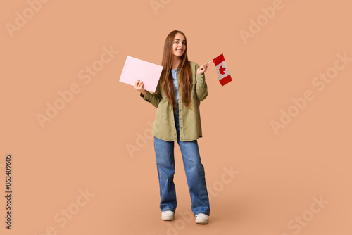 Female student with flag of...