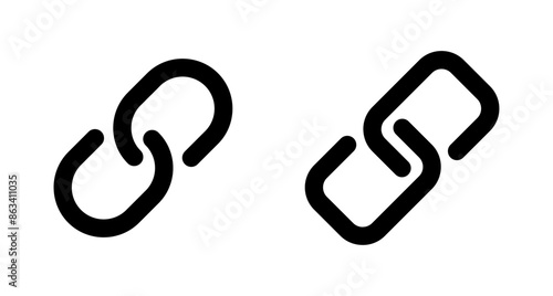 External link symbol icon vector. Link icon isolated on white background. Link vector icon. Hyperlink chain symbol