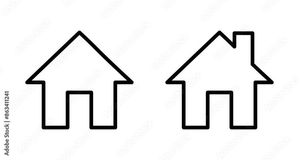 Home icon vector isolated on white background. House vector icon. Address Home icon vector isolated on white background. House vector icon. Address