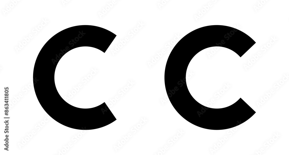 Copyright icon vector isolated on white background. copyright symbols Copyright icon vector isolated on white background. copyright symbols