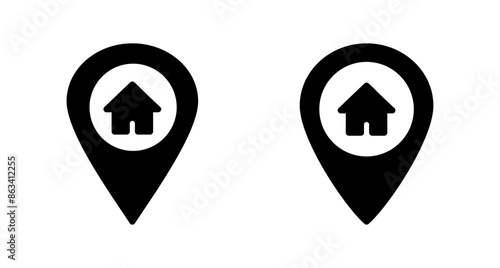 Free Download Address symbol icon vector isolated on white background . address icon vector. home location icon - GFXLoad