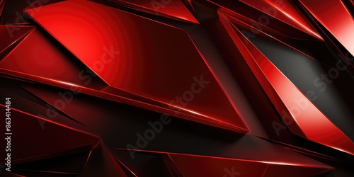 Wallpaper Mural Abstract background red color with geometric 3D texture and light leaks Torontodigital.ca