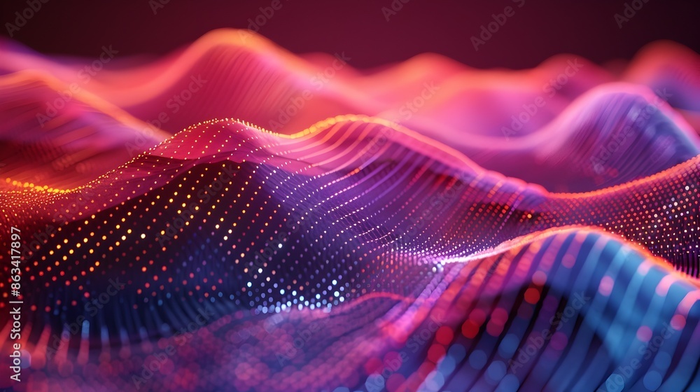 Vibrant Wave of Intricately Woven Network Patterns in an Ethereal Digital Landscape Vibrant Wave of Intricately Woven Network Patterns in an Ethereal Digital Landscape