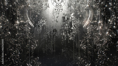 Wallpaper Mural Stunning black and silver backdrop Torontodigital.ca