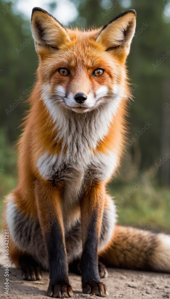 Red Fox in a Forest Red Fox in a Forest