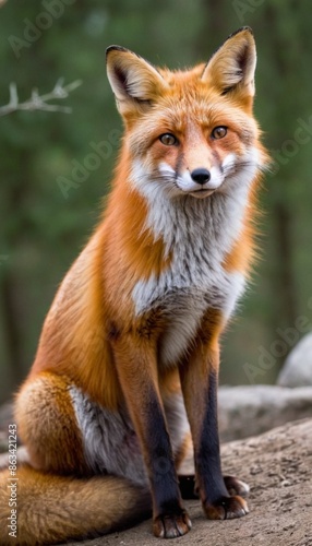 Red Fox in a Forest