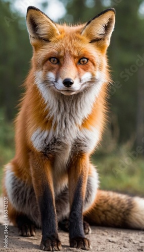 Red Fox in a Forest