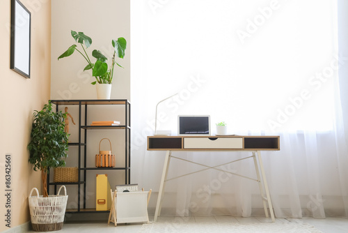 Modern home office interior...