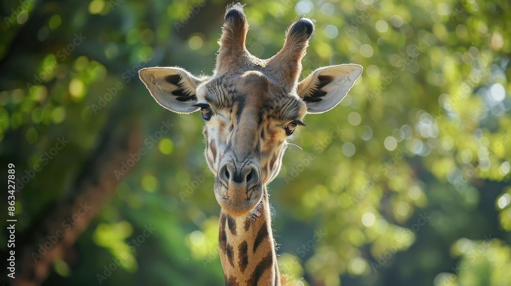 Obraz premium Giraffe in Zoos and the Wild A Study of the Long Necked Mammal s Habitat in East Africa