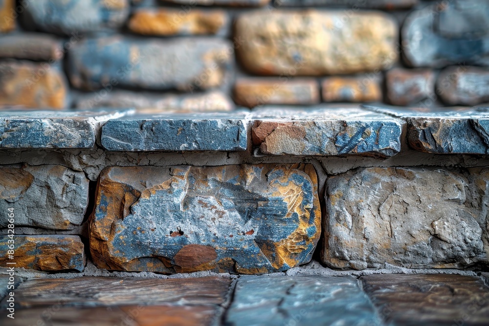 A detailed image of layered stone steps showcasing a variety of multicolored stones, creating an aesthetically pleasing and durable structure with a focus on craftsmanship and natural design. A detailed image of layered stone steps showcasing a variety of multicolored stones, creating an aesthetically pleasing and durable structure with a focus on craftsmanship and natural design.