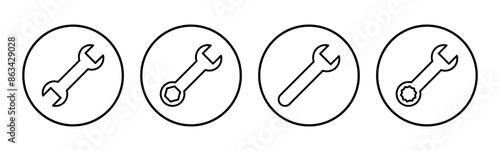 Wrench icon set. repair icon vector. tools icon vector