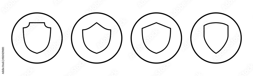 Shield icon set. Protection icon vector. Security vector icon Shield icon set. Protection icon vector. Security vector icon