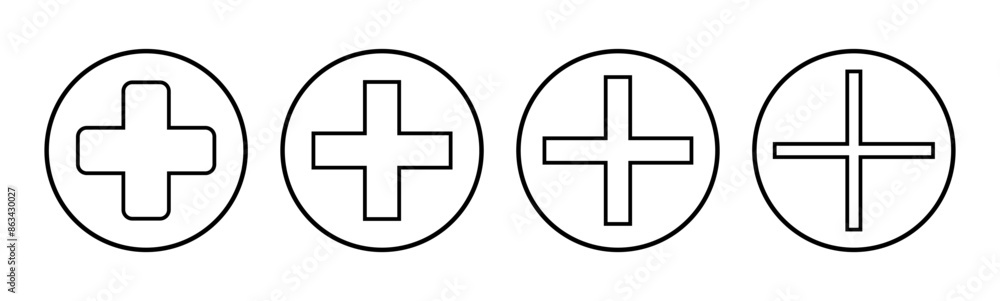 Plus Icon set. Add plus icon Plus Icon set. Add plus icon