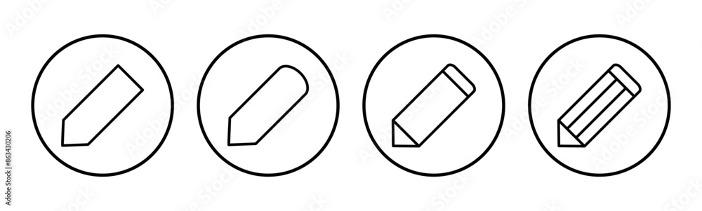 Pencil icon set. pen symbol. edit icon vector Pencil icon set. pen symbol. edit icon vector