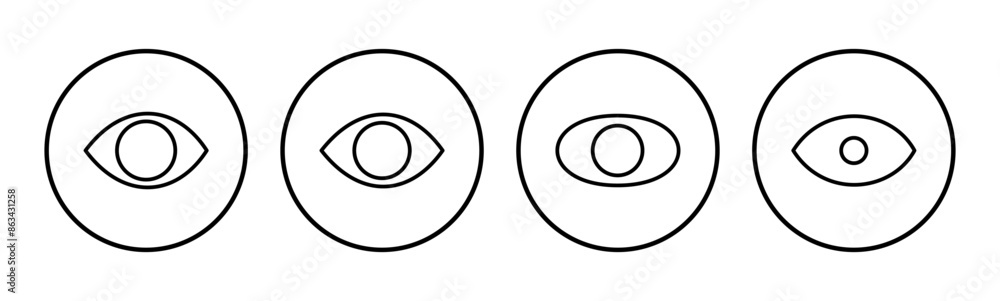 Eye icon set. Eye vector icon. Look and Vision icon. Eye icon set. Eye vector icon. Look and Vision icon.