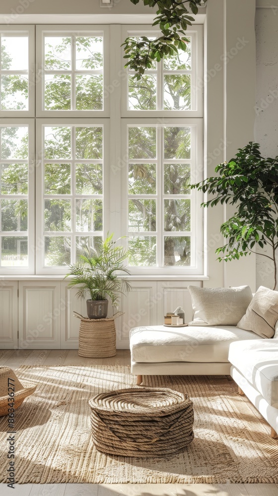 Home mockup, farmhouse hallway interior background Home mockup, farmhouse hallway interior background