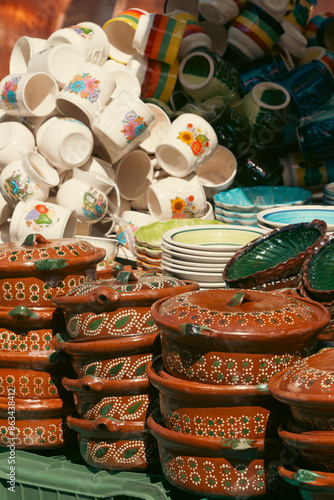 Tzintzuntzan, Michoacan, Mexico. July 19, 2008: Sale of Crafts photo