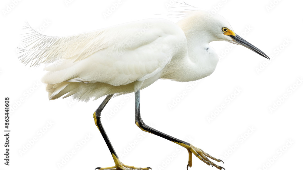 Graceful Snowy Egret on transparent background Graceful Snowy Egret on transparent background