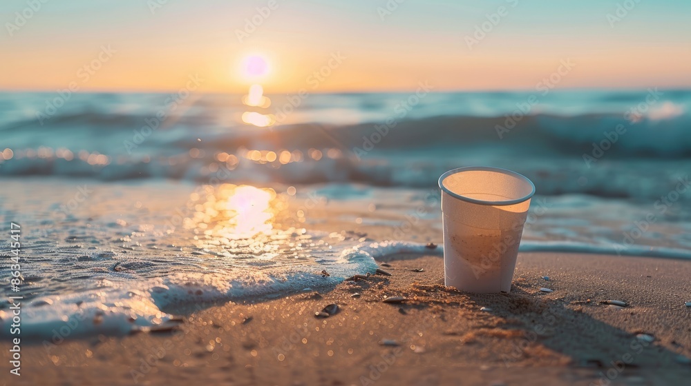 Keeping the beach clean by ensuring no litter such as an empty plastic cup is left behind