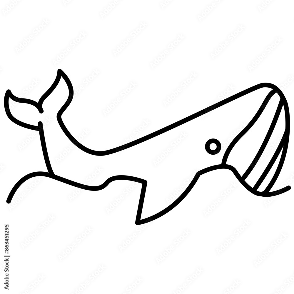 Fototapeta premium whale icon